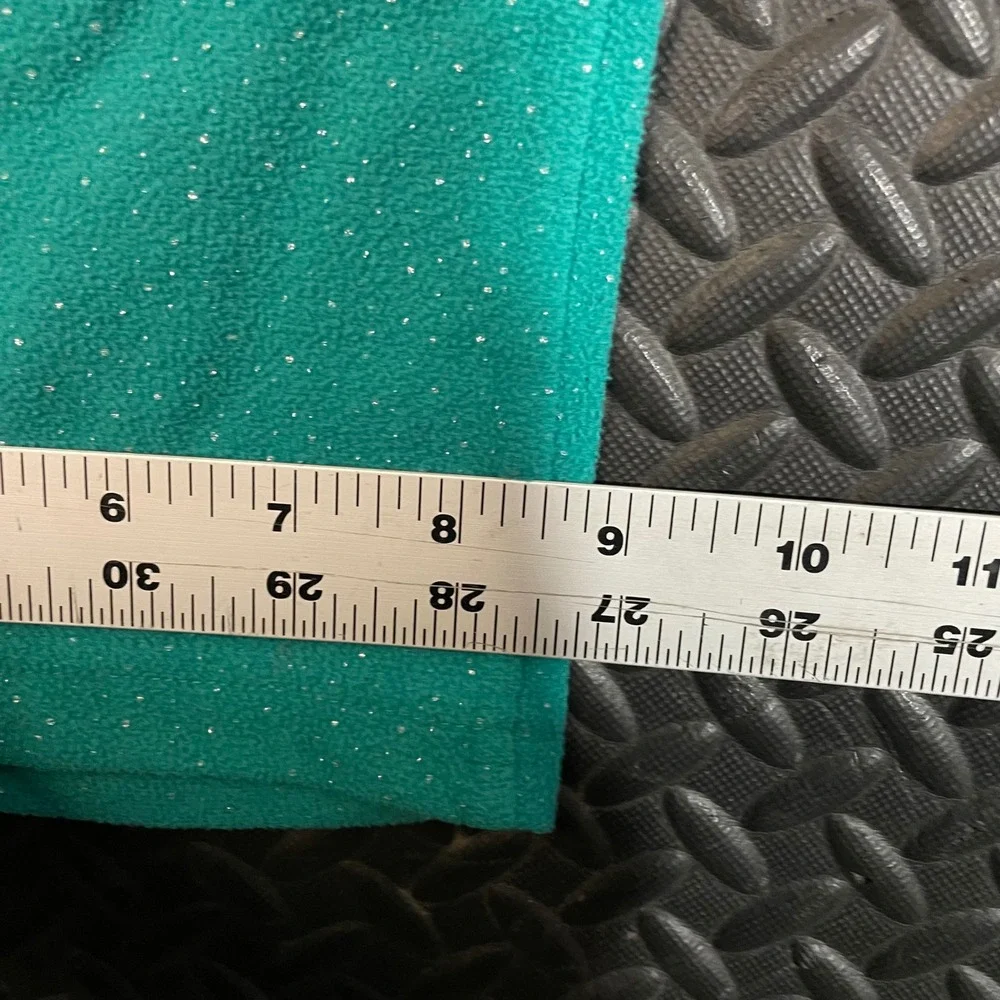 Disney Tinker Bell Teal Blue Green Pom Pom Drawstring Pajama‎ Bottoms Women's M - Picture 9 of 10